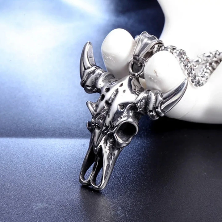 Collar Animal Skull, Acero Inoxidable, Hombre 4