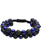 Pulsera Piedras Volcánicas Y Ojo De Tigre Azul, Macramé  - Miniatura 2