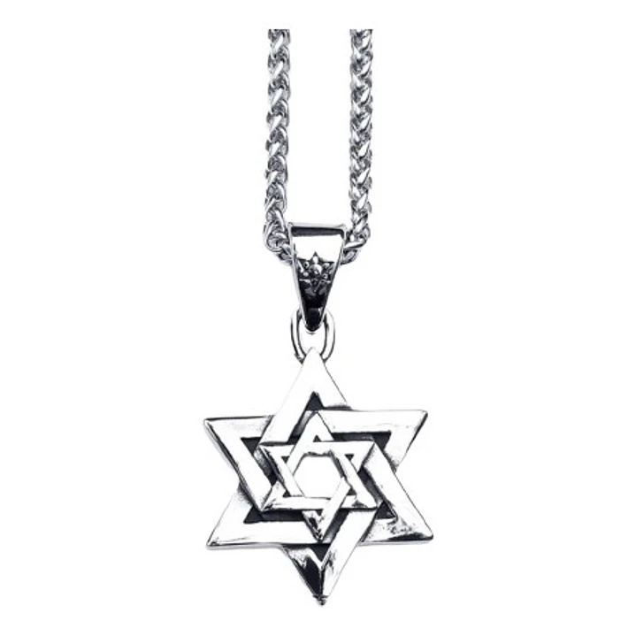 Collar Estrella De David, Acero Inoxidable, Hombre-mujer 1