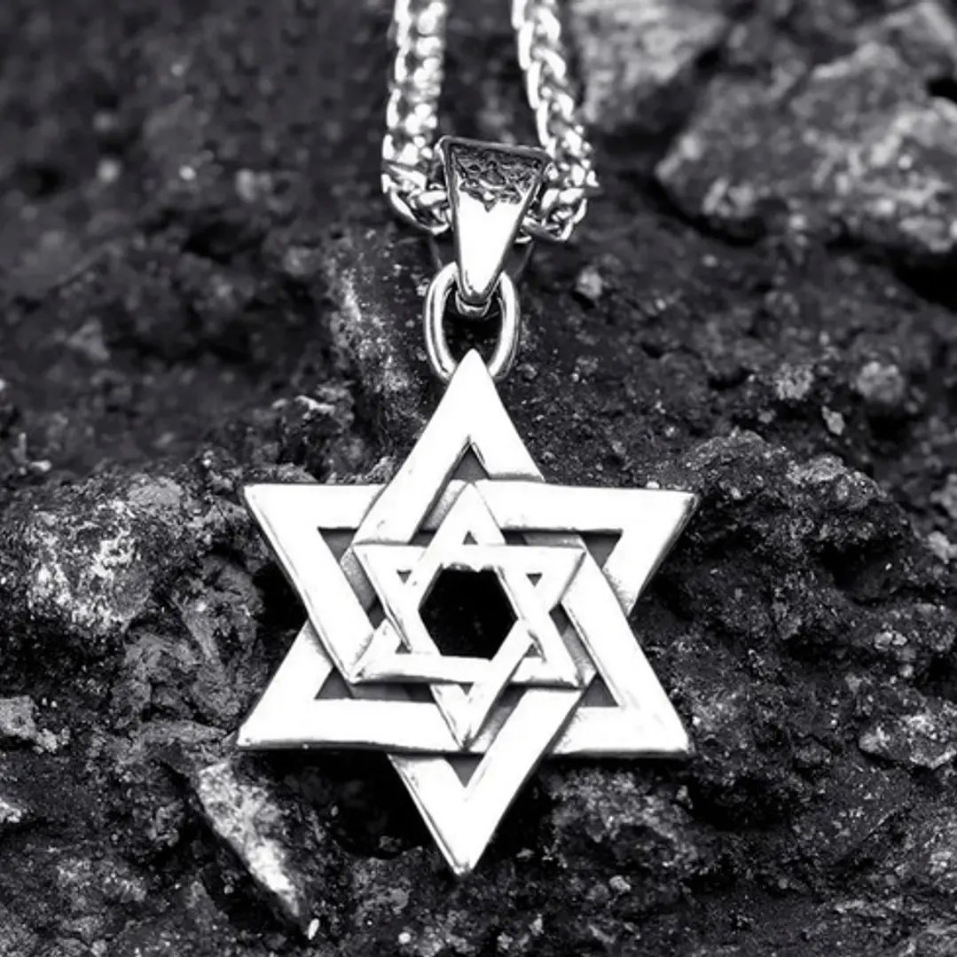 Collar Estrella De David, Acero Inoxidable, Hombre-mujer 4