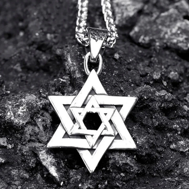 Collar Estrella De David, Acero Inoxidable, Hombre-mujer 4