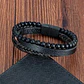 Pulsera Cuero Multicapa, Ónix Opaco, Cierre Magnético - Miniatura 6