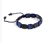 Pulsera Square Lapislázuli, Con Micro-zircones, Macramé - Miniatura 2