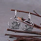 Aros Vikingos Lobo Nórdico Y Luna, Acero Inoxidable, Mujer - Miniatura 2