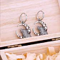 Aros Vikingos Lobo Nórdico Y Luna, Acero Inoxidable, Mujer - Miniatura 3