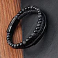 Pulsera Cuero Multicapa, Piedras Naturales, Cierre Magnético - Miniatura 3