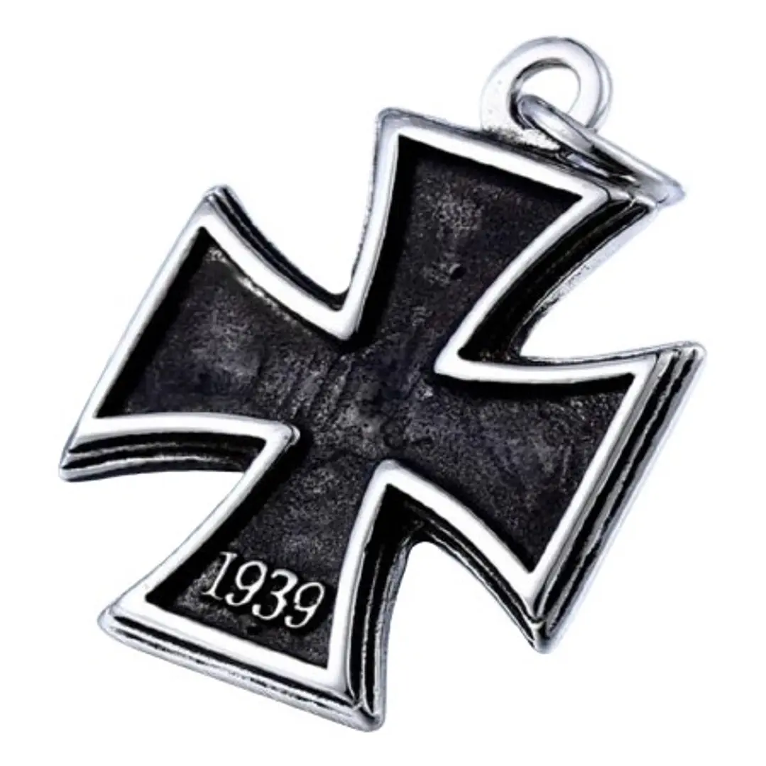 Collar Cruz De Malta, Acero Inoxidable, Hombre 1