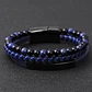 Pulsera Cuero Multicapa, Piedras Naturales, Cierre Magnético - Miniatura 4