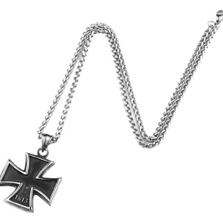 Collar Cruz De Malta, Acero Inoxidable, Hombre 4