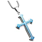 Collar Multi Layered Cross, Acero Inoxidable, Tamaño Grande - Miniatura 1