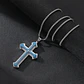 Collar Multi Layered Cross, Acero Inoxidable, Tamaño Grande - Miniatura 3