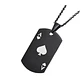 Collar Placa Minimalista Póker, Acero Inoxidable, Hombre - Miniatura 1