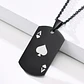 Collar Placa Minimalista Póker, Acero Inoxidable, Hombre - Miniatura 2