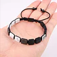 Pulsera Piedras Naturales, Square Howlita, Macramé Ajustable - Miniatura 2