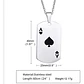 Collar Placa Minimalista Póker, Acero Inoxidable, Hombre - Miniatura 4