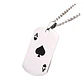 Collar Placa Minimalista Póker, Acero Inoxidable, Hombre - Miniatura 5