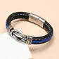 Pulsera Cuero Blue Braid, Cierre Magnético, Hombre - Miniatura 3