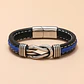 Pulsera Cuero Blue Braid, Cierre Magnético, Hombre - Miniatura 4