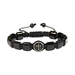 Pulsera Piedras Naturales Cross And Onyx Square, Macramé - Miniatura 1