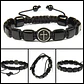 Pulsera Piedras Naturales Cross And Onyx Square, Macramé - Miniatura 5
