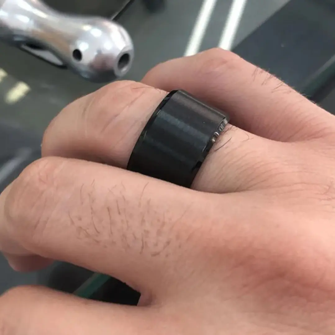 Anillo Tarento Black 15mm, Acero Inoxidable, Moda Hombre 4