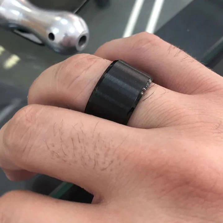 Anillo Tarento Black 15mm, Acero Inoxidable, Moda Hombre 4