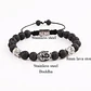 Pulsera Piedras Naturales, Lava, Buda, Macramé Ajustable - Miniatura 4