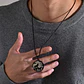 Collar Lobo, Acero Inoxidable, Hombre - Miniatura 4