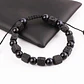 Pulsera Piedras Naturales, Ónix-piedra Volcánica, Ajustable - Miniatura 2