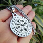 Collar Vikingo Vegvísir Spinner Giratorio, Acero Inoxidable - Miniatura 2