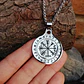 Collar Vikingo Vegvísir Spinner Giratorio, Acero Inoxidable - Miniatura 3