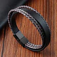 Pulsera Cuero Bicolor Bangladesh, Cierre Magnético, Hombre - Miniatura 2