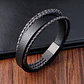 Pulsera Cuero Bicolor Bangladesh, Cierre Magnético, Hombre - Miniatura 3
