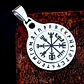 Collar Vikingo Vegvísir Spinner Giratorio, Acero Inoxidable - Miniatura 8
