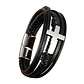 Pulsera Cuero Classic Cross, Cierre Magnético, Hombre - Miniatura 4