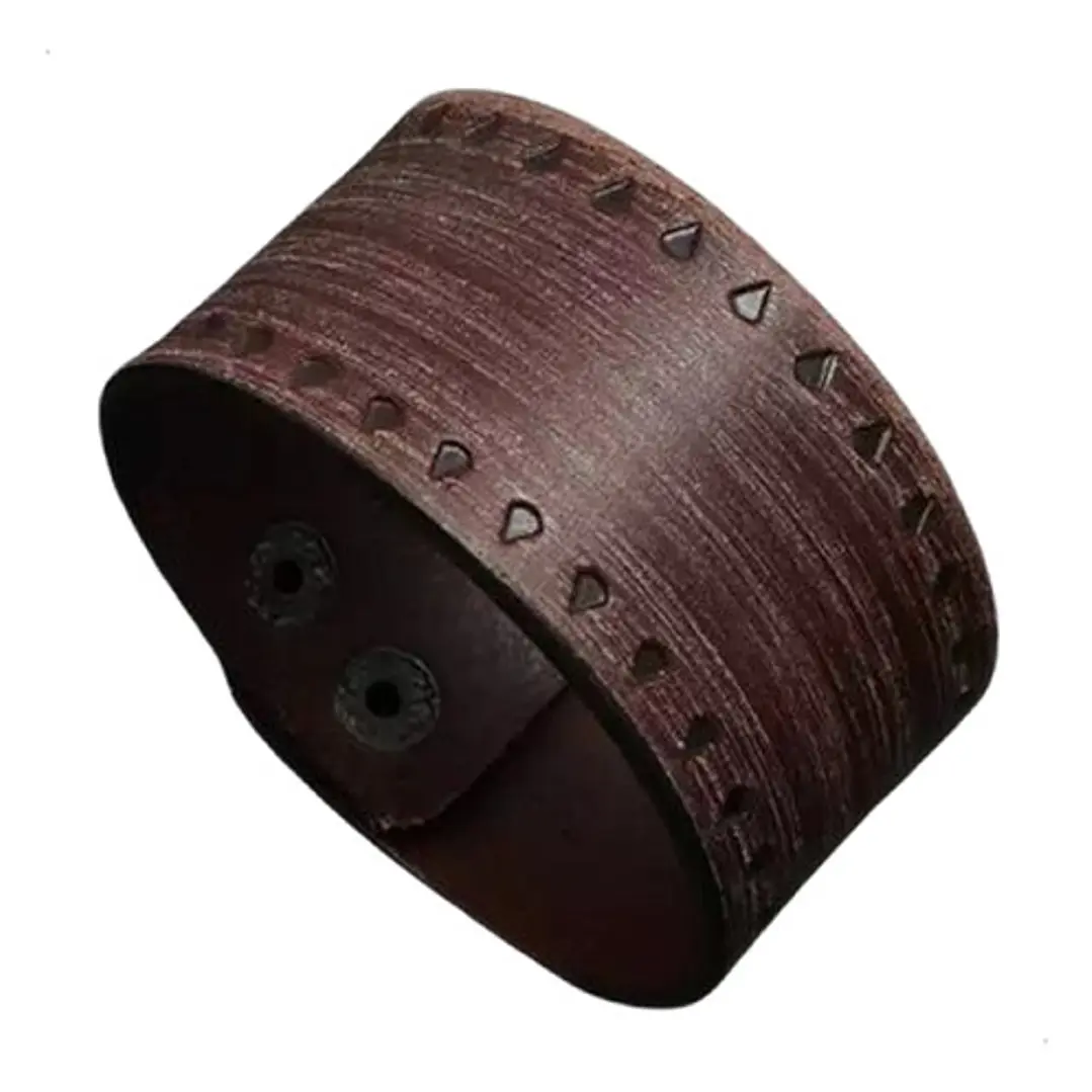 Brazalete Café Modelo Marbled, Con Broche Ajustable, Hombre 1
