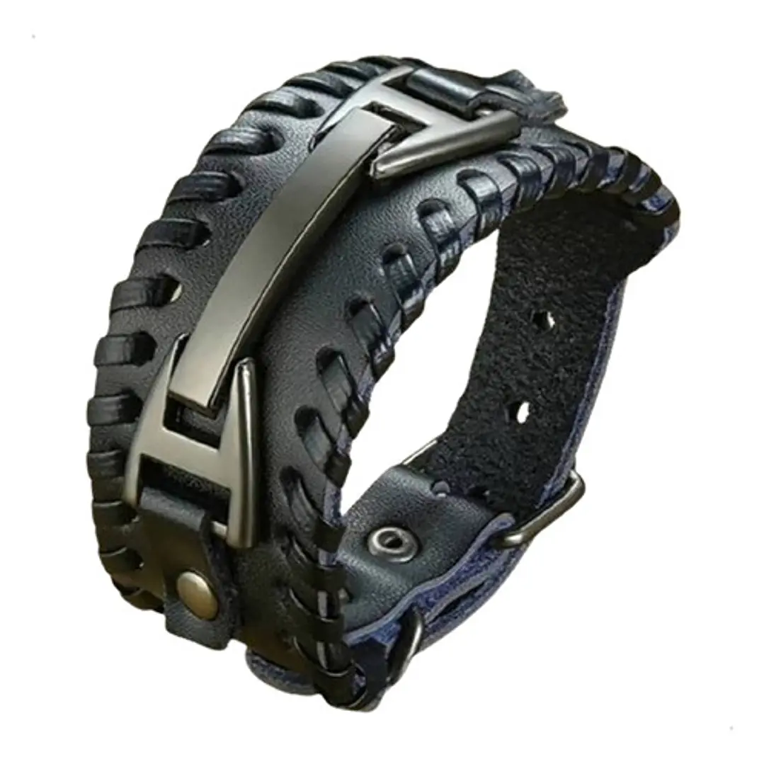 Brazalete Cuero Modelo Londres, Hebilla Ajustable, Hombre 1