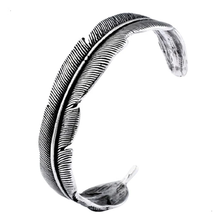 Brazalete Feather Acero Inoxidable, Hombre 1