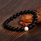 Conjunto Pulseras Pareja, Ónix Opaco Y Howlita, Ajustable - Miniatura 4
