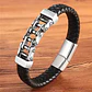 Pulsera Cuero Trenzado Chain, Cierre Magnético, Hombre - Miniatura 2