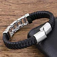 Pulsera Cuero Trenzado Chain, Cierre Magnético, Hombre - Miniatura 4