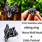 Anillo Vikingo Nordic Fenrir, Acero Inoxidable, Hombre - Miniatura 5