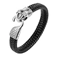 Pulsera Cuero Y Acero Inoxidable, Snake, Hombre - Miniatura 1
