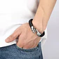 Pulsera Cuero Y Acero Inoxidable, Snake, Hombre - Miniatura 4
