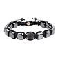 Pulsera Piedras Naturales, Square Hematite, Macramé  - Miniatura 1
