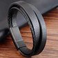 Pulsera Cuero Black Strips, Cierre Magnético, Hombre - Miniatura 2