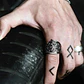 Anillo Acero Inoxidable Vikingo Con Runa Vegvísir, Hombre - Miniatura 5