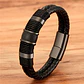 Pulsera Cuero Black Modelo Oslo, Cierre Magnético, Hombre - Miniatura 2