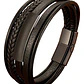 Pulsera Cuero Black Modelo Praga, Cierre Magnético, Hombre - Miniatura 1