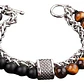 Pulsera Piedras Naturales Y Cadena De Acero, Hombre - Miniatura 2